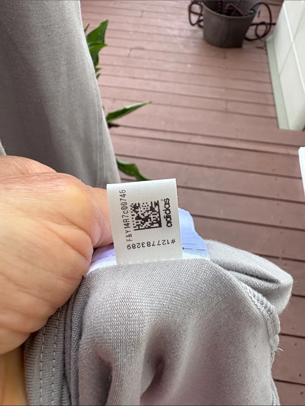 adidas Men's Long Sleeve Crew in Light Gray
